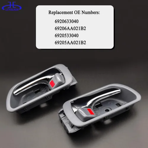 Vista 5 de 4 piezas de manijas interiores para puertas de Toyota Camry 2002 2003 2004 2005 2006, delanteras traseras izquierda del conductor y derecha del lado