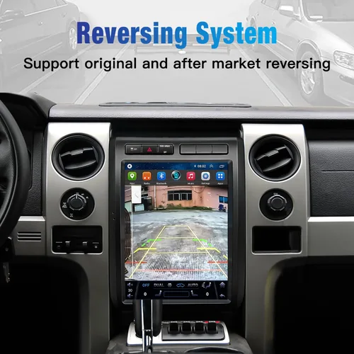 Vista 9 de Radio de coche Carplay de 12.1 pulgadas para Ford F150 Raptor 2009-2012 años, CPU de 8 núcleos, Carplay Android Auto Ready GPS WiFi FM DSP