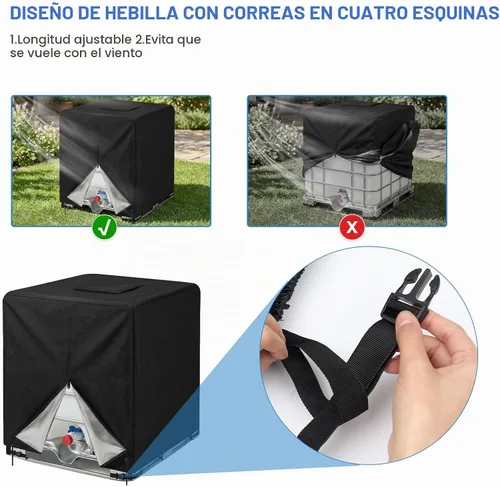 Vista 3 de NEVERLAND Media cremallera IBC Tote Cover Cubierta impermeable del tanque