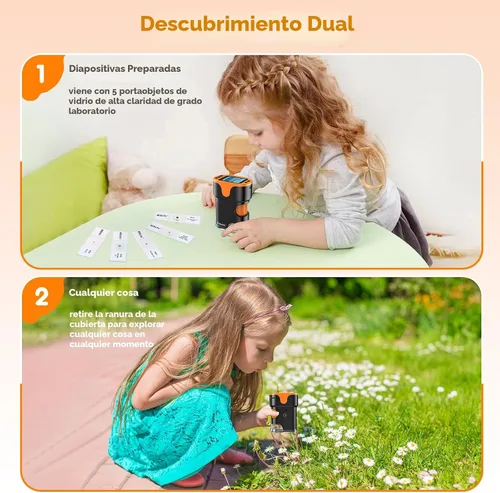 Vista 4 de Juguete STEM de microscopio digital para niños: kit completo de regalo