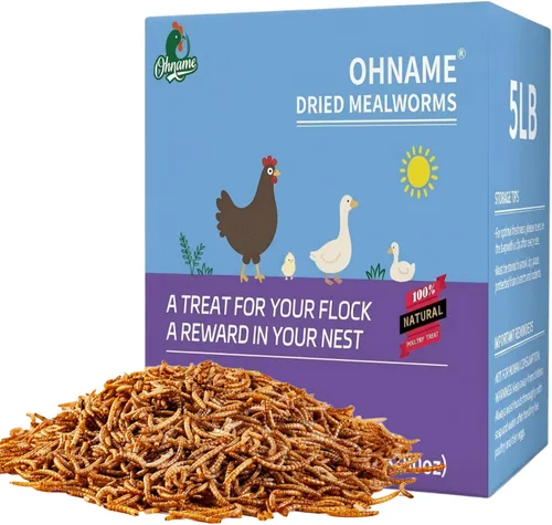 Vista 9 de 2LB Dried Mealworms for Chickens - 52% Protein for Growth
