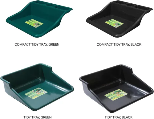 Vista 6 de Garden Tidy Tray – Verde, 24.5" L x 22" A x 8" Al – Bandeja Resistente de Una Pieza para Trasplantar, Jardinería Interior/Exterior, Plástico
