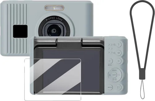 Vista 17 de Funda de silicona para cámara digital Pixpro C1 con cubierta extraíble para lente y protector de pantalla y cordón para accesorios pixpro C1