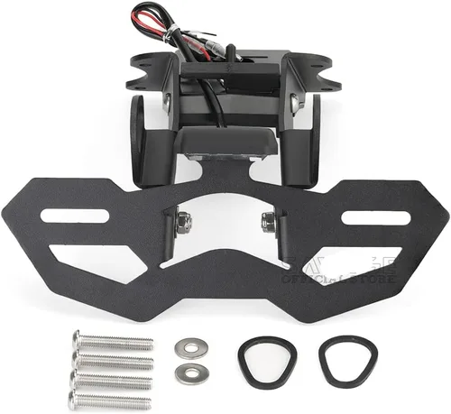 Vista 3 de Soporte de placa de matrícula para MT-09/SP 2022 2023 cola de motocicleta, eliminador de guardabarros ordenado, luz LED, accesorios E4