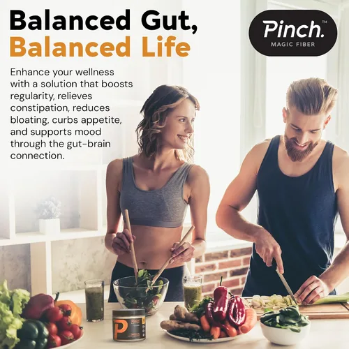 Vista 6 de Pinch Paquete de fibra mágica y mezclador Suplemento de fibra prebiótica para la salud intestinal Polvo de cáscara de psyllium, Keto, vegano