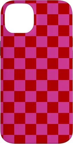 Vista 15 de Red Pink Checkered Checked Pattern Check Design #019 Case for iPhone 17