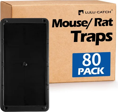 Vista 12 de LULUCATCH, trampas para ratones, 6 unidades de trampas grandes de pegamento para interiores para el hogar, tablas de pegamento a granel pre-cebadas