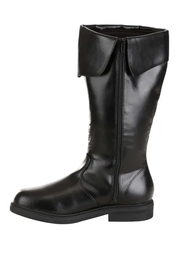 Vista 3 de Botas de Disfraz Negras Altas para Hombre Multicolor
