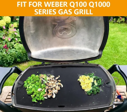 Vista 7 de 7582 Inserto de plancha de hierro fundido para parrillas Weber Q Series Q1200 Q1000 Q1400 Q100 Q120 Q140, pieza de repuesto de plancha de cocina