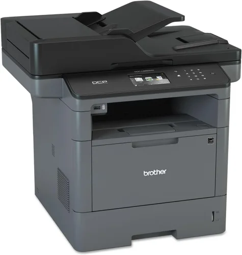 Vista 2 de Brother Impresora láser monocromática, impresora multifunción y copiadora, DCP-L5650DN, conectividad de red flexible, impresión dúplex y copia