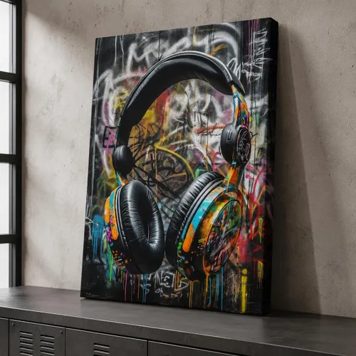 Vista 42 de ANRUOXI Arte de Pared de Graffiti, Impresión de Lienzo de Astronauta Espacial de Graffiti para Decoración de Pared, Impresiones de Arte Modernas