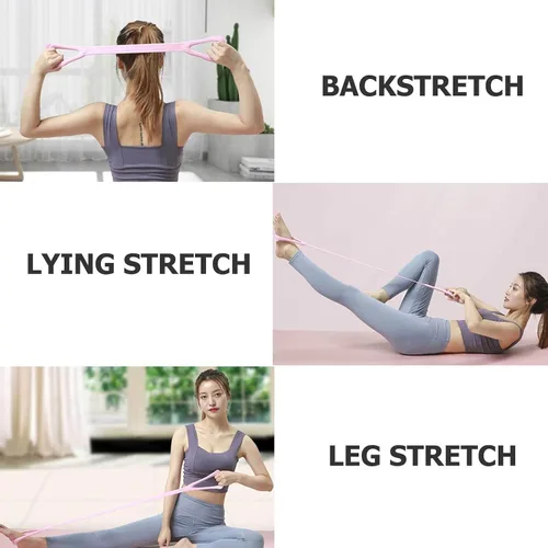 Vista 9 de Cabilock Juego de bandas de resistencia para gimnasio en casa, bandas de fitness con escultura de glúteos y resistencia a las sentadillas