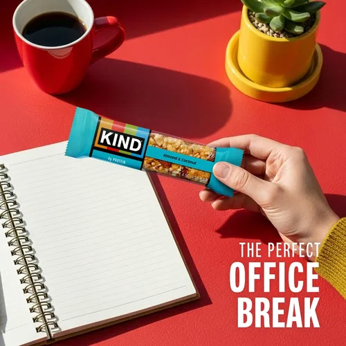 Vista 5 de KIND - Barras de nueces, almendras y coco, 1.4 onzas, 24 unidades, sin gluten, bajo índice glucémico, 0.18 onzas de proteína