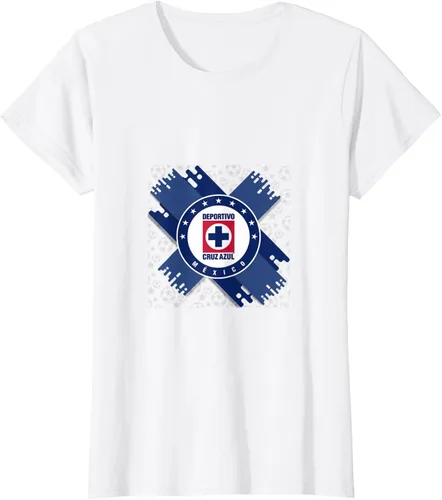 Vista 11 de Camiseta con logotipo de CAZ, Azul / Patchwork, S