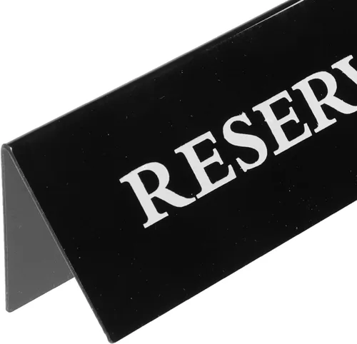 Vista 6 de SOLUSTRE Señales de mesa reservadas de acrílico para sillas de boda de restaurante, 2 uds