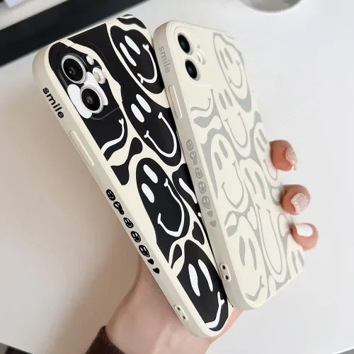 Vista 3 de Bonita funda divertida para teléfono compatible con iPhone 11, fundas femeninas de silicona líquida, goma de gel suave de dibujos animados, forro