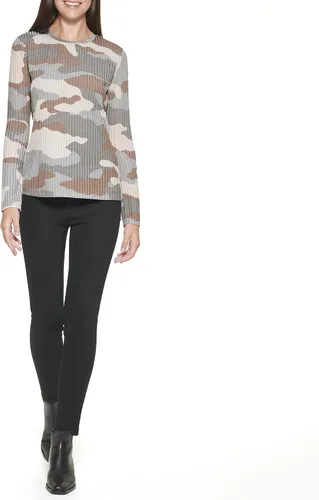Vista 2 de DKNY Camiseta deportiva estampada de manga larga para mujer