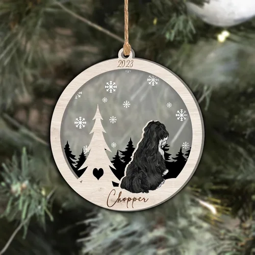 Vista 40 de Nazenti Adorno de Navidad conmemorativo personalizado, regalo personalizado de recuerdo de perro, condolencias por pérdida de mascotas, sabueso
