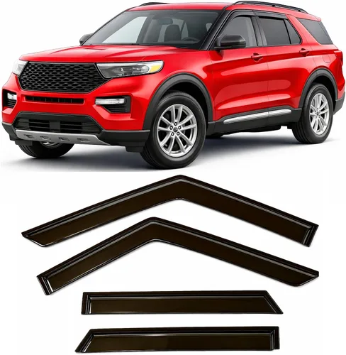 Vista 10 de Protectores de lluvia en canal 2015-2026 para Ford F150 SuperCrew Deflectores de visera de ventana lateral (solo cabina de tripulación) XL STX XLT