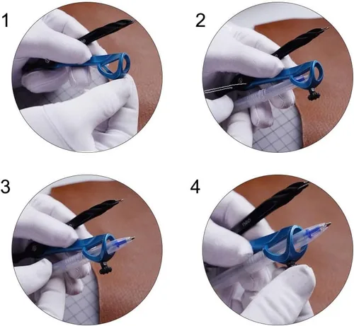 Vista 3 de Transportador y brújula para geometría Brújula profesional Brújula de carpintería precisa con portalápices dibujo ajustable