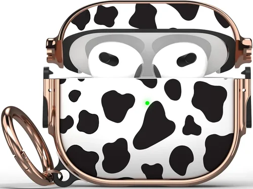 Vista 14 de Maxjoy Funda para AirPods 3 con cerradura, funda protectora rígida de 3ª generación para AirPod de 3ª generación para mujeres y hombres con llavero
