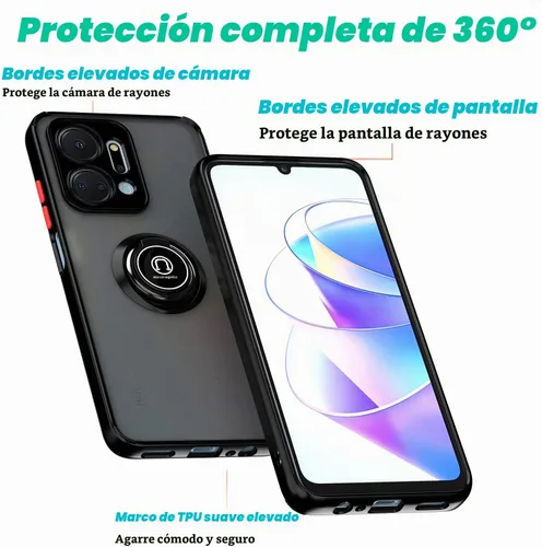 Vista 3 de QUIETIP Funda compatible con Xiaomi Redmi Note 12S con protector de pantalla, TPU + policarbonato duro a prueba de golpes, anillo magnético