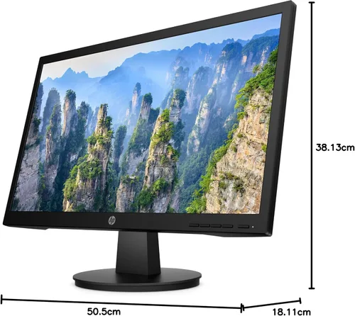 Vista 7 de HP Monitor FHD V22 Monitor de computadora FHD diagonal de 21.5 pulgadas con panel TN y monitor de configuración de luz azul con pantalla