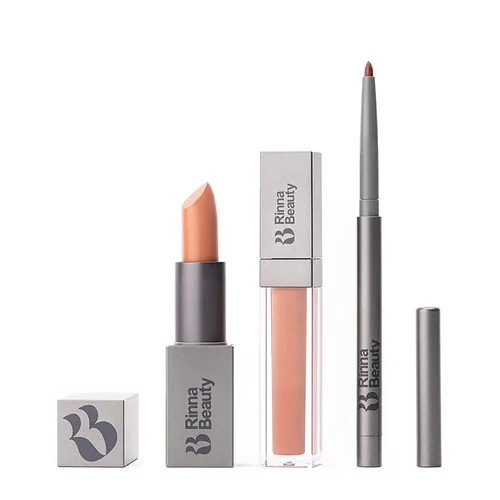 Vista 15 de Rinna Beauty Icon Lip Kit - Amelia - Kit de labios todo en uno, incluye lápiz labial, brillo de labios, delineador de labios, aspecto rosa dulce