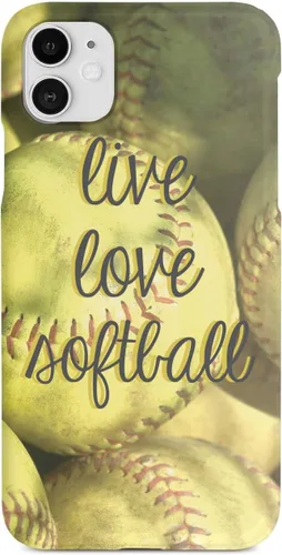 Vista 22 de Inspired Cases - Compatible con iPhone Xs Max - Funda protectora con textura 3D para Apple iPhone Xs Max - Live Love Softball