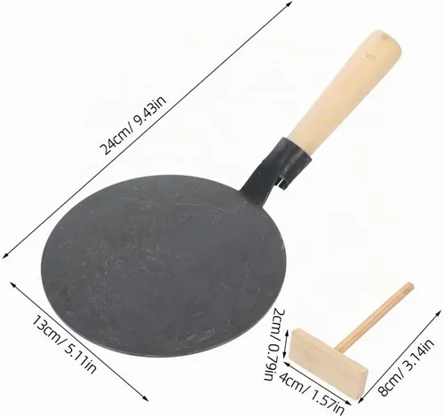 Vista 2 de Sartén para panqueques antiadherentes con esparcidor para crepes, tortillas, tortitas y tortillas, suministros de cocina para uso familiar