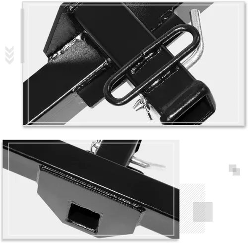 Vista 5 de Enganche de remolque de remolque clase 3 receptor de 2 pulgadas compatible con 05-20 Frontier/09-12 Equator, negro