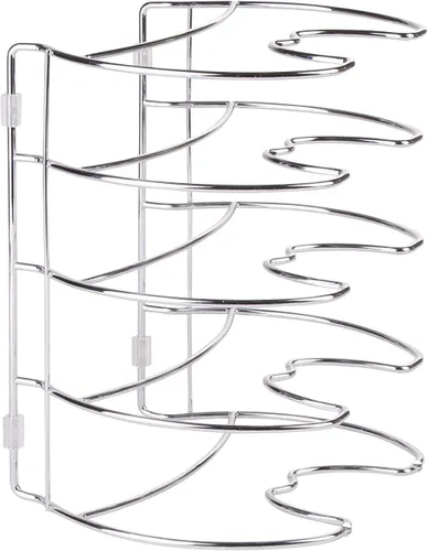 Vista 5 de InterDesign Classico - Organizador de almacenamiento de gabinete de cocina para sartenes y sartenes, vertical, cromado
