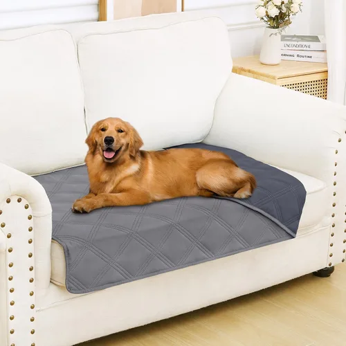 Vista 59 de Smiry Funda impermeable para cama de perro, manta reversible para mascotas para sofá Manta suave lavable para perro, funda a prueba de fugas
