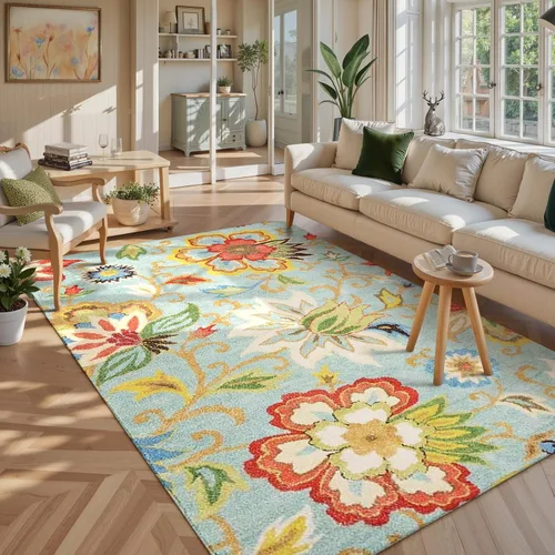 Vista 38 de Lahome - Tapete floral con estampado de cachemira, lavable, antideslizante, pequeño, anti-manchas, suave, para baño, entrada, dormitorio, Negro
