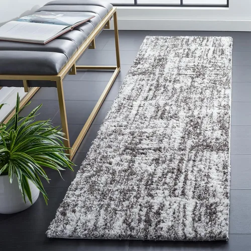 Vista 20 de SAFAVIEH Berber Shag Collection - Alfombra de pasillo, 2 pies 3 pulgadas x 6 pies, azul óxido y marfil, no desprende pelusa y de fácil cuidado, 1.25