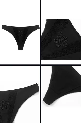 Vista 5 de Ropa interior de encaje para mujer, bragas sexys para mujer, ropa interior atrevida transpirable para mujer