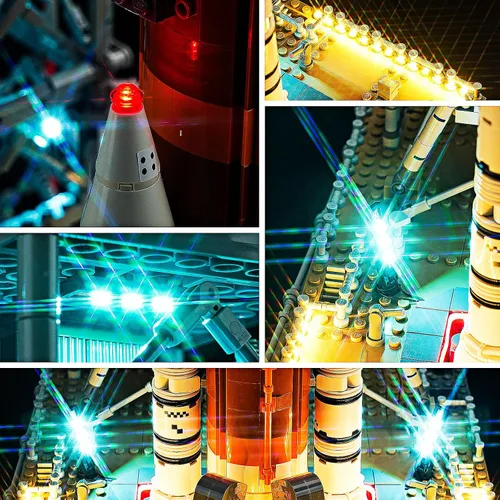 Vista 3 de Brickshine Iluminación LED compatible con LEGO NASA Artemis Space Launch System 10341, kit de luz compatible con LEGO 10341, dando luz al modelo,
