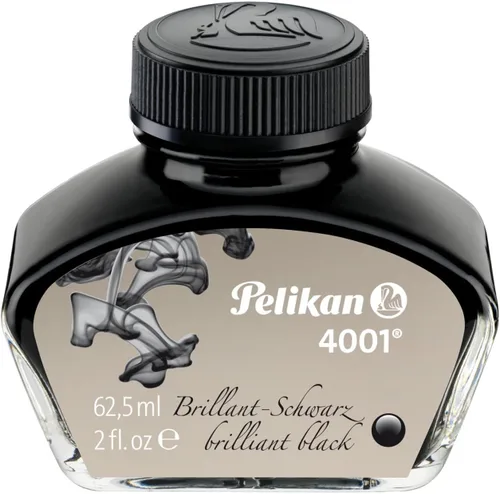 Vista 12 de Tinta embotellada Pelikan color negro brillante para plumas estilográficas, 30 ml (4001)