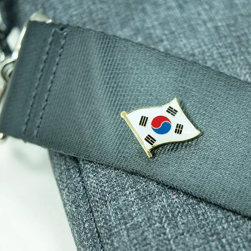 Vista 9 de A-ONE -Parche de aguja de Corea del Sur+Pin de emblema de Corea del Sur, parche de emblema nacional termoadhesivo coreano insignia de la bandera