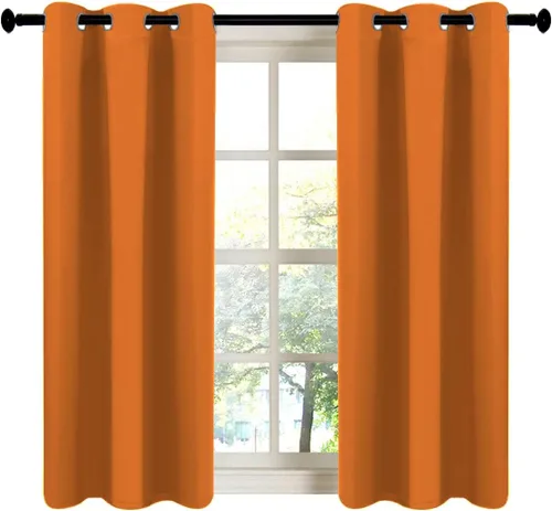 Vista 29 de LA PALMA Cortinas opacas con aislamiento térmico y ojales, para sala de estar, dormitorio, paquete de 2 paneles