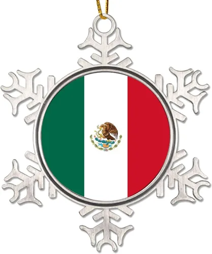 Vista 14 de Adornos de Navidad de metal con copo de nieve de Malta, recuerdo patriótico, regalo de recuerdo de país, adornos para árbol de Navidad, bandera