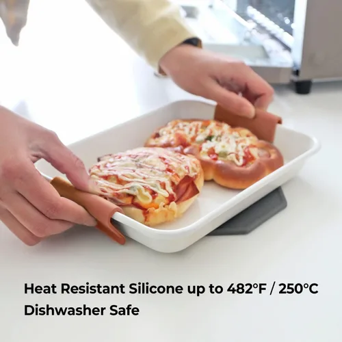 Vista 4 de Carrotez - Agarraderas de silicona para ollas, cubiertas de mango resistentes al calor para la cocina, accesorios para ollas holandesas de hierro