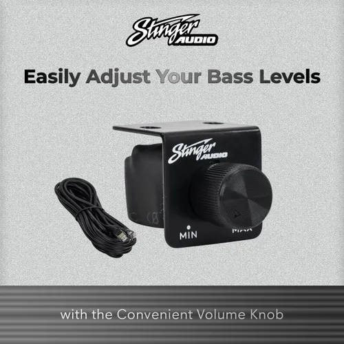 Vista 6 de STINGER Audio MT-700.1V2 Monoblock de 700 Watts RMS Amplificador de Subwoofer Compacto para Audio de Coche con Control Remoto, Botón de Graves