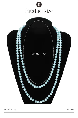Vista 50 de BABEYOND - Collar de perlas sintéticas estilo art deco de la década de 1920, collar de perlas largas para fiesta de disfraces de estilo Gatsby