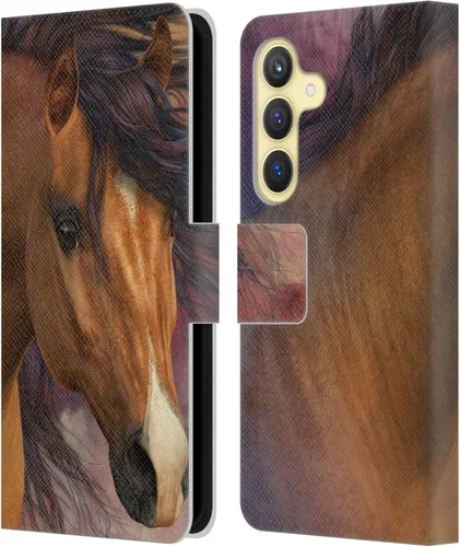 Vista 343 de Head Case Designs Officially Licensed Laurie Prindle A Morgan Christmas Western Stallion Leather Wallet Case Compatible with Samsung Galaxy A07 4G