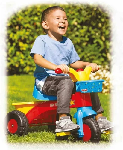 Vista 3 de DOLU : My First Trike Bike - Bicicleta colorida para niños con mango de control parental, duradera y segura, capacidad de 55 libras, niños y niños
