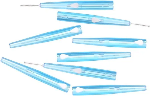 Vista 5 de Cepillo interdental Push-Pull 0.7 MM Dental Pick Limpiadores interdentales Alambre de ortodoncia Palillo de dientes Cepillo de dientes Cuidado Oral