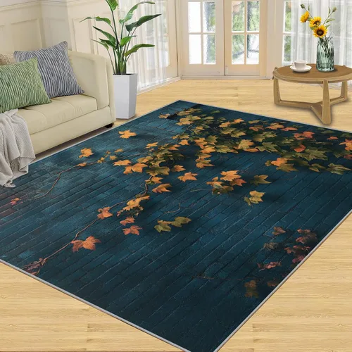 Vista 31 de Autumn Forest Rugs for Bedroom, Lake Forest Area Rug, Landscape Photo Rugs for Living Room, Indoor Non-Slip Rug, Machine Washable Carpet for Front