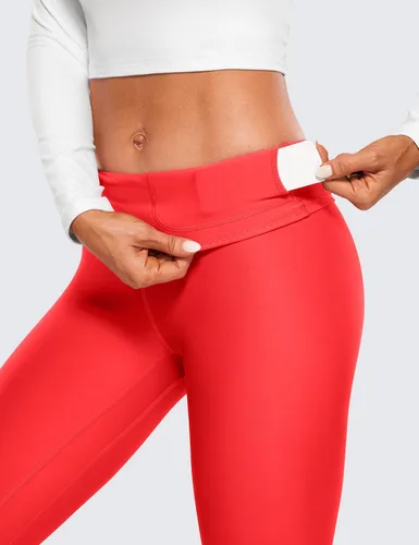 Vista 3 de CRZ YOGA Leggings térmicos con forro polar para mujer de 28 pulgadas, pantalones de senderismo cálidos para invierno, pantalones de yoga de cintura