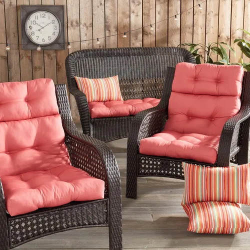 Vista 6 de South Pine Porch Cojín para silla de respaldo alto para exteriores, coral